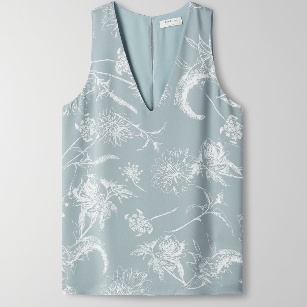 Babaton (Aritzia) Maddox Blouse in Sea Spray/Espace